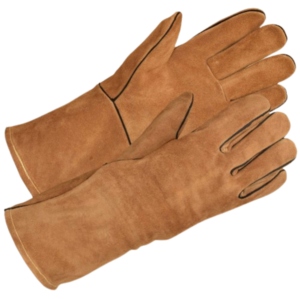 Heavy Duty Leather Industrial Safety Gloves High Heat Resistant Welding Gauntlet Fire Safety Working Gloves Hand <b>Arm</b> Protection - Product Image 1