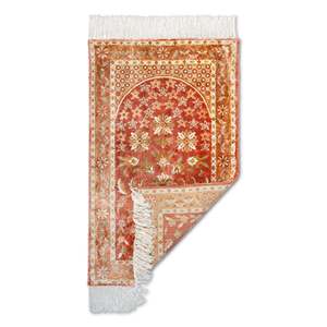 Alfombra de Oración Floral Persa Hecha a Mano, Alfombra Oriental Tradicional Decorativa, Tapete de Oración Islámico con Flecos, Decoración para el Hogar - Product Image 3