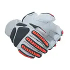 Customized logo TPR Impact Men Lined Heavy Duty Premium Safety Leather Split Driving Work <b>Gloves</b> for Both <b>Driver</b> and Industry - Product Image 2