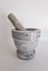 Large Marble Mortar And Pestle Set For Grinding Spices Herbs <b>Garlic</b> And Preparing <b>Fresh</b> Food For Family - Product Image 5