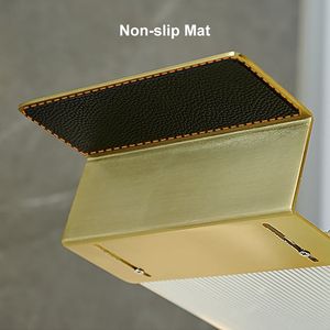 Étagère de salle de bain extensible en acrylique et aluminium de 24 à 29 pouces Plateau de baignoire transparent et doré - Product Image 6