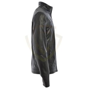 Veste en cuir de vachette de qualité supérieure pour moto, style motard vintage noir pour homme - Product Image 3