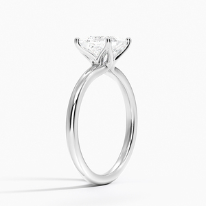 Bague BOJ 076 en argent 925, taille princesse, avec halo de pierres et griffes, solitaire diamant 2 carats, couleur D, VVS1, moissanite certifiée GRA, prix bas - Product Image 2