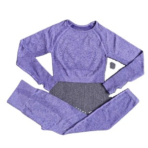 Conjunto de Yoga sin Costuras de Secado Rápido para Mujer, Talla Grande, Sujetador Deportivo Reversible, Leggings Transpirables, Ecológicos, Antibacterianos, Deportivos - Product Image 2