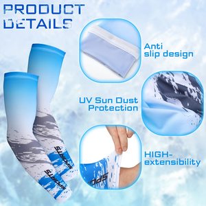 Manchons de cyclisme à impression par sublimation, anti-UV, séchage rapide, respirants, unisexe, accessoire de mode pour adultes, manches longues - Product Image 2