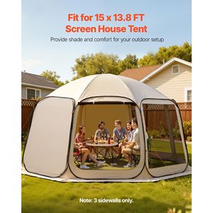 Tenda Parasole 15 x 13,8 ft, Copertura in Tessuto Oxford 300D con Rivestimento Argento, Accessori per Tende per Protezione Solare 5,51 x 5,25 - Product Image 2