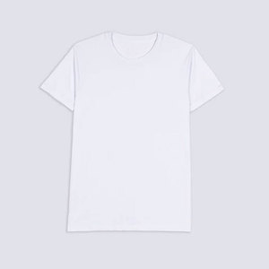 T-shirt décontracté en jersey de coton pour homme, à manches courtes, col rond, coupe classique, couleur unie - Product Image 2