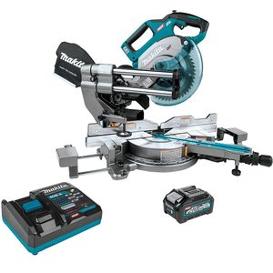 Sierra ingletadora compuesta deslizante de doble bisel inalámbrica de 40 V y 8.5 pulgadas sin escobillas - Product Image 1