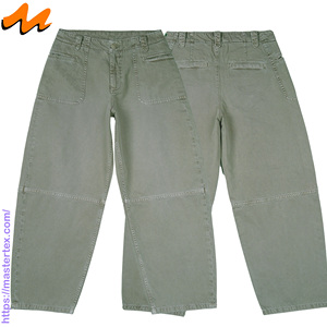 Jean large en denim pour femme, 100 % coton, coupe décontractée, taille mi-haute, boutons, rivets, coupe structurée, 8,85 oz - Product Image 3