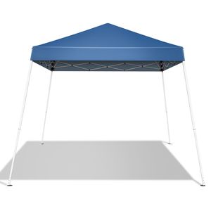 Tenda Pop-up Portatile 2,4 x 2,4m Blu per Uso Domestico, Design Pieghevole Impermeabile - Product Image 1