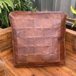 เบาะหนังแท้วินเทจหนังแท้สั่งทำเบาะรองนั่งเก้าอี้ทรงสี่เหลี่ยม - Product Image 6
