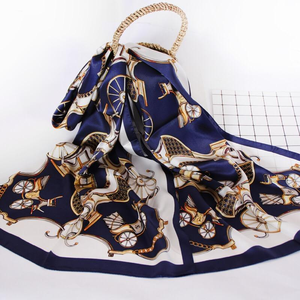 <b>Women</b>’s Custom Digital Printed Silk Scarf, Wholesale Fashion Brand Name Scarf, Unique Design Turkish Style Silk <b>Shawl</b> for <b>Women</b> - Product Image 6