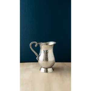 Jarra de Agua de Acero Inoxidable Dorado de Primera Calidad, Diseño Bohemio, Cristal Bohemia, Acabado Plateado Pulido, para Uso en Interiores y Exteriores - Product Image 3