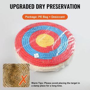 Cible de tir à l'arc traditionnelle en paille solide à 5 couches de 20 pouces, fabriquée à la main pour le tir à l'arc et à la flèche, cibles et accessoires de qualité supérieure - Product Image 6
