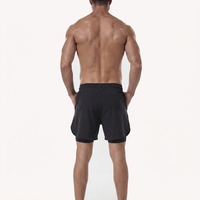 Shorts de course pour l'entraînement, respirants, séchage rapide, vêtements de sport, impression de logo personnalisée, shorts de sport 2 en 1 pour hommes