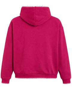 Sudadera con Capucha Rosa Oversize para Hombre, con Bolsillo Canguro, Estilo Casual Urbano, Sudadera Gruesa de Invierno, Fabricante OEM - Product Image 2