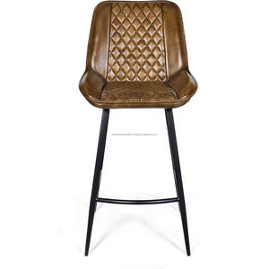 Silla de Barra Resistente con Base de Metal Sólido y Asiento Alto Cómodo para Barra de Desayunos, Isla de Cocina y Áreas de Descanso - Product Image 4