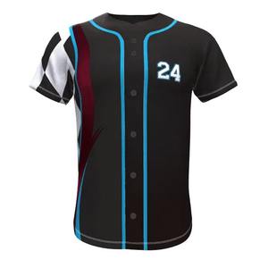 Camiseta de Béisbol Transpirable 100% Poliéster, Personalizable, de Manga Corta, con Logotipo Bordado Personalizado - Product Image 1