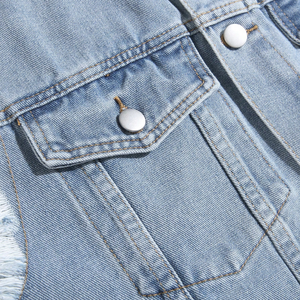 Men's Dark Denim Vest Sleeveless Button Fly Casual 100% Cotton Breathable Summer Outwear - Product Image 6