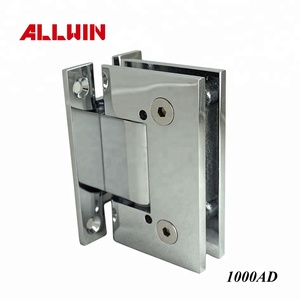 Charnière de porte de douche en verre en acier inoxydable nickel brossé au design moderne, matériau en laiton massif pour les hôtels - Product Image 3