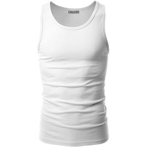 Gray <b>Mens</b> Tank Top Sleeveless Cotton Knit <b>Vest</b> Crew Neck Summer Casual Shirt - Product Image 3