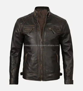 Venta caliente de fábrica de Pakistán chaquetas de cuero genuino para hombres nueva ropa de calle con estilo Top 2025 nueva chaqueta de cuero de moda para hombres - Product Image 1