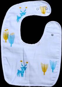 Babero de Silicona Sólida para Bebé con Cierre de Botón, Antibacterial, de 4 Capas, con Forro de Algodón Suave Absorbente, Estampado Digital, Unisex, para la Hora de Comer - Product Image 3