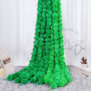 Guirnalda de flores de caléndula, decoración de boda india, guirnalda de Navidad Haldi, decoración de eventos y festivales, cadena colgante de pared de caléndula - Product Image 5