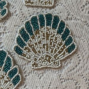Artisan Handmade Seed Beadwork <b>Coaster</b> Collection Luxury Decorative Beverage Mats For Dining Coffee Table Wedding And Events - Product Image 3