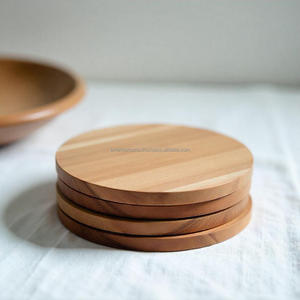 Sous-verres en bois faits à la main pour décor de bureau à domicile Protection de table rustique naturelle pour tasses à café et thé Fournisseur en vrac de l'Inde - Product Image 1