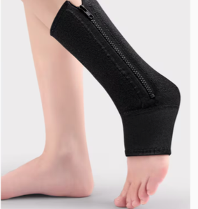 Soporte de Tobillo Ajustable de Neopreno con Cierre de Gancho y Bucle, Transpirable para Estabilización, Unisex, Negro, Protección Deportiva - Product Image 3