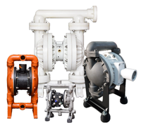 Pompes chimiques pneumatiques à membrane en acier inoxydable haute pression auto-amorçantes pour le nettoyage industriel 135 L/min