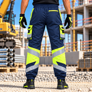 Construction Mining Reflective Hot Sale 100% Polyester <b>Orange</b> High Visibility Waterproof <b>Hi</b> <b>Vis</b> Work Pants - Product Image 4