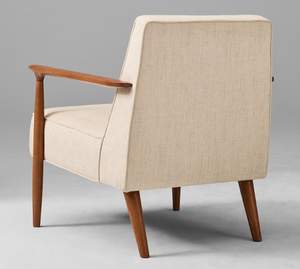 Sillón Moderno Tapizado para Sala de Estar, Sillón de Madera con Estructura de Madera Maciza, Asiento para Hotel, Apartamento, Villa - Product Image 3