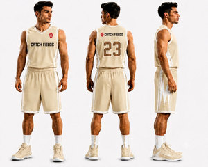 Nouvelle conception, logo personnalisé, uniforme de basket sans manches à col en V, unisexe, léger, respirant et coupe-vent, prix abordable, ensemble de sport - Product Image 1