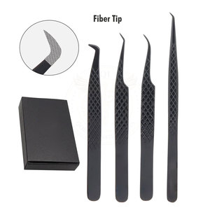 Pinzas Profesionales para Pestañas, Aplicador de Extensiones de Pestañas, Cuidado de Belleza, Punta Dentada Duradera de Acero Inoxidable, Herramienta para Pestañas - Product Image 1