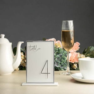 Modern Metal <b>Table</b> Number Stands with Place <b>Card</b> Holder for Event Decoration - Product Image 2