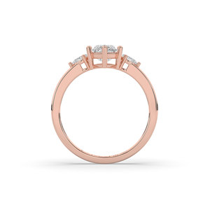 แหวนเพชรทรงมาร์คีส์เจียระไนแบบบริลเลียนท์ 2.10 กะรัต เพาะเลี้ยงในห้องปฏิบัติการ ตัวเรือนทองคำแท้ 14K แหวนหมั้นสุดหรูสำหรับผู้หญิง - Product Image 5