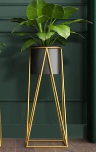Modern Metal Tall Plant <b>Stand</b> with Pots Indoor Outdoor Floor Garden <b>Stand</b> for Balcony Living Room Home Decor - Product Image 4