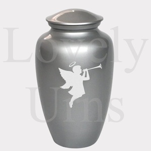 Urna Funeraria Decorativa con Diseño de Ángel y Siete Trompetas para Cenizas Humanas, Recuerdo Conmemorativo - Product Image 4