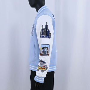 Veste universitaire de haute qualité pour hommes, veste Letterman personnalisée avec patch en chenille, veste universitaire en laine avec manches en cuir - Product Image 5
