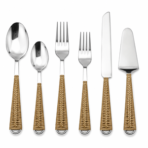 Juego de Cubiertos Modernos de Acero Inoxidable con Diseño de Mango Ondulado, Acabado Espejo de Alta Calidad, Aptos para Lavavajillas, Vajilla para Bodas - Product Image 3