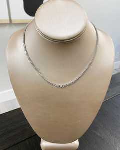Real 10K 14K 18K Graduated Diamond Tennis Necklace Wholesale Rivera <b>Choker</b> Line CVD HPHT Lab Created Jewelry Factory Supplier - Product Image 2