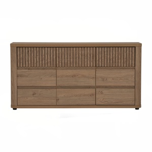 Buffet en chêne à tiroirs cannelés, style minimaliste sophistiqué, avec grand espace de rangement, idéal pour les intérieurs minimalistes - Product Image 3