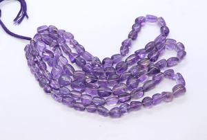 AAA Natural African <b>Amethyst</b> Smooth Uneven Shape Nuggets 8-11 MM Natural <b>Amethyst</b> Gemstone Beads 16 Inch Smooth <b>Amethyst</b> Tumble - Product Image 5