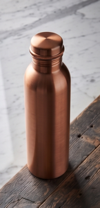 Bouteille d'eau en cuivre pur lisse, anti-fuite, style ayurvédique traditionnel, pour le sport – Vente en gros - Product Image 2