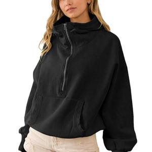PIHA SPORTS Men's Casual Double Terry Fleece Hoodie Solid Color Warm Windproof Breathable Stylish <b>Zip</b> Pullover Polyester/Cotton - Product Image 3