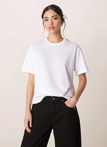 Camiseta de Algodón con Cuello Redondo para Mujer, Talla Grande, Informal, Verano, Color Sólido, Suave, Básica, con Logotipo Personalizado, Hecha en BD - Product Image 4