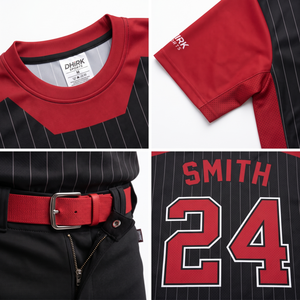 Camiseta de Béisbol Sublimada Personalizada con Rayas, 100% Poliéster, Absorbe la Humedad, Uniformes para Equipos Juveniles y Masculinos, Tallas XS a 6XL, Nombre y Número del Equipo - Product Image 4