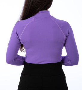 Premium Women's Riding Casual Solid Equestrian Compression Shirt <b>Long</b> <b>Sleeve</b> Belt Closure Competition Wear Spandex/Polyester - Product Image 1
